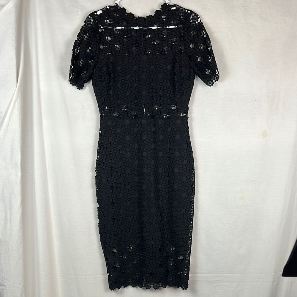 Lulus Little Black Lace Dress with Cutouts